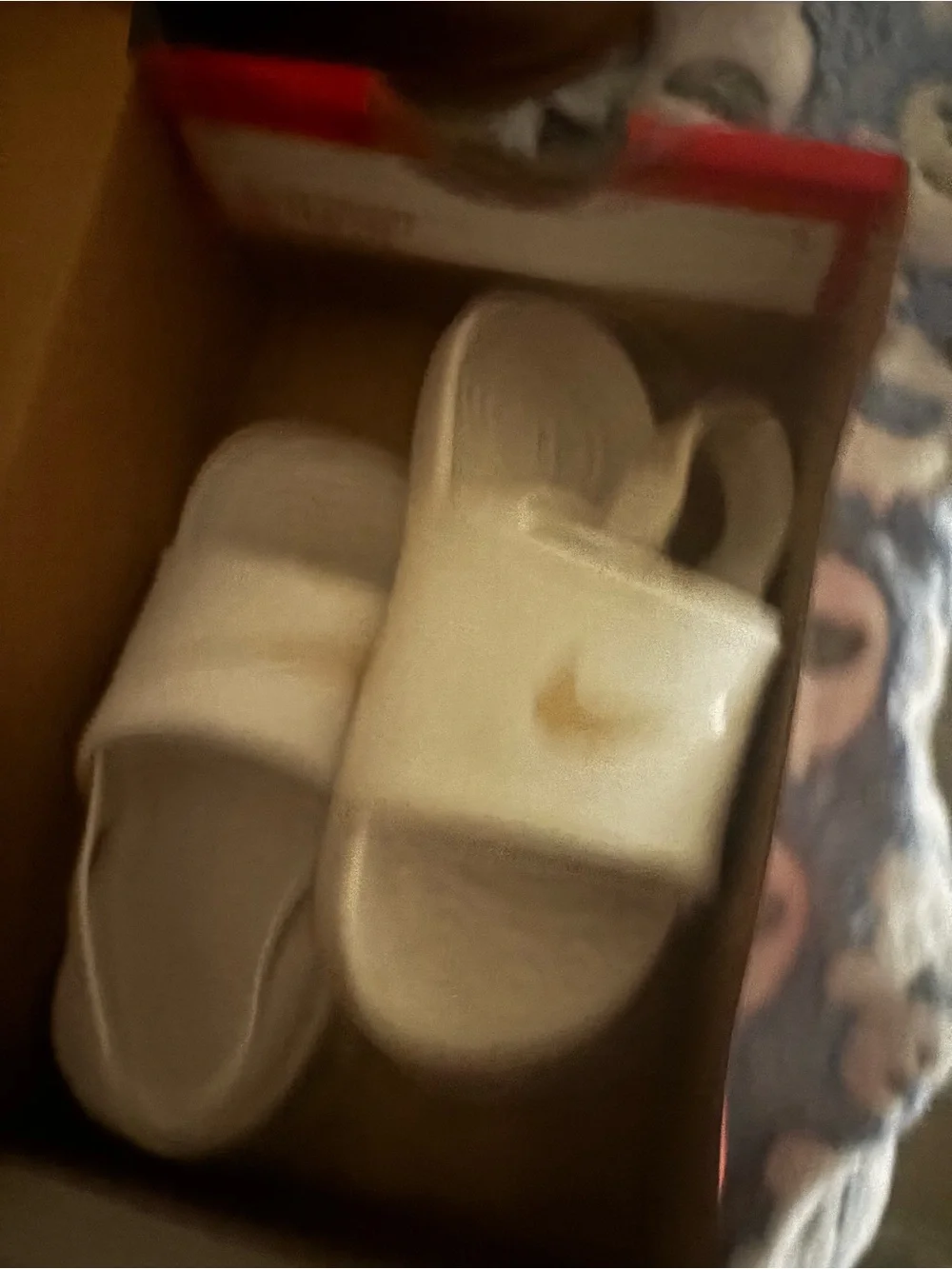 Nike Blue and White Kids Slide Sandals